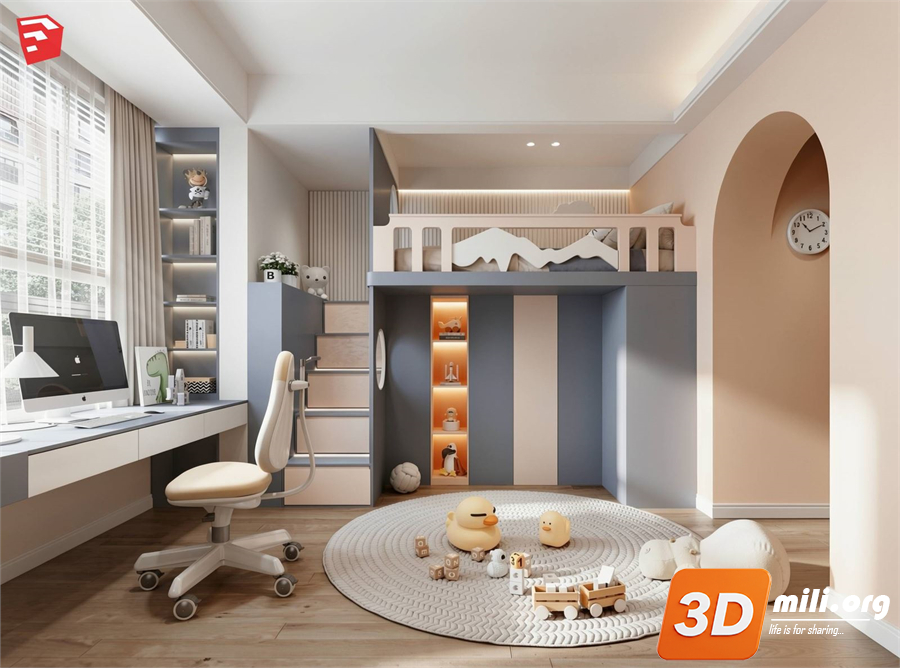 Children Room Scenes Skp FIles 